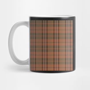 Light Academia Aesthetic Daviana 2 Hand Drawn Textured Plaid Pattern Mug